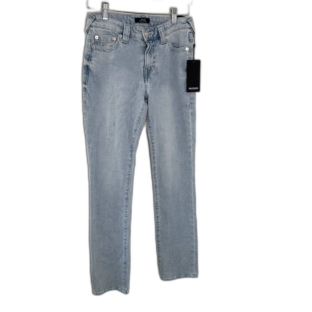 True Religion Y2K Billie Mid Rise Straight Jeans Luminous Night 27 NWT